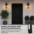 thumbnail image 3 of 2 Pack LED Lighted Doorbell Button Wired, Door Bell Ringer Push Buttons Replacement Wall Mount Door Chime Opener Switch, Doorbell Cover with Soft Light (Green Light), 3 of 6