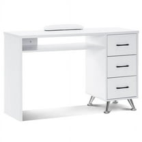 BarberPub Makeup Vanity Desk with Storage Drawer, Nail Desk with Cabinet