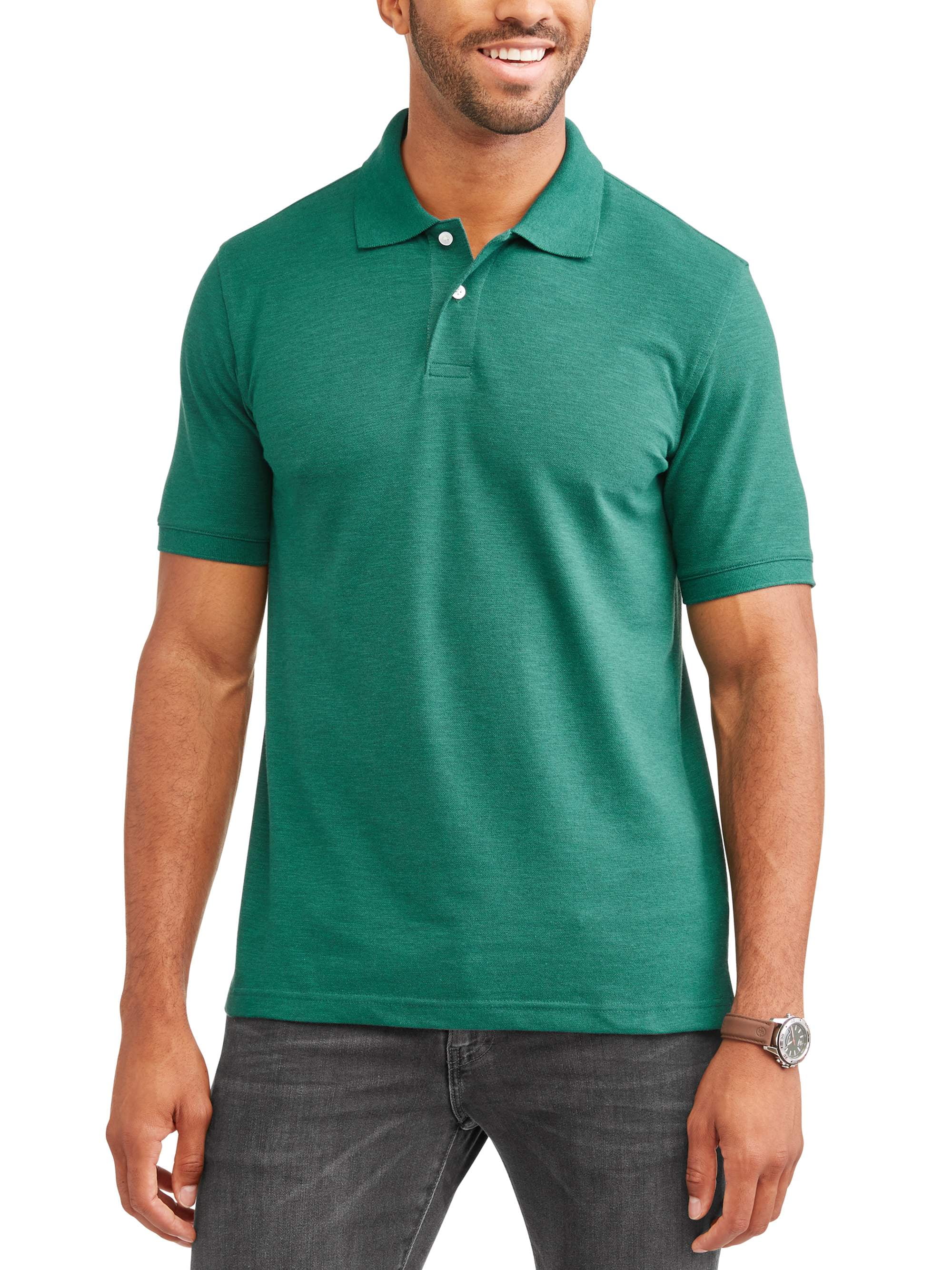 George Men's Short Sleeve Pique Polo,Up to Size 5XL - Walmart.com