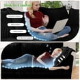 thumbnail image 6 of Cloud Couch Sectional U-Shape 4 Seater Sofa, Corduroy Living Room Couch with Wide Deep Seats & French Edges, Modular Sofa with Big Pillows, Slipcovered Black, 6 of 15