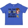 thumbnail image 3 of Inktastic Yes, This is My First Rodeo Cowgirl in Hat and Boots Girls Toddler T-Shirt, 3 of 5