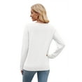 thumbnail image 6 of Ronuti Sweaters for Women V Neck Long Sleeve Casual Fall Tops Crochet Knit Lightweight Pullover Fashion Clothes 2026, 6 of 11