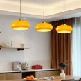thumbnail image 3 of Arturesthome Modern Orange Glass Pendant Light Drum Shape, 3 of 11