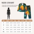 thumbnail image 4 of Salouo Mango In The Rain Pattern Women's Pajamas Set Long Sleeve Button Down Sleepwear Soft Pj Lounge Sets for women 2 Piece Pjs Set with Long Pants-Large, 4 of 7