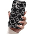 thumbnail image 6 of Designed for iPhone Case,Luxury Electroplated Rhombus Glitter Rhinostone Sparkle Sparkly Camera Lens Protection Shockproof Protective Cover Phone Case (iPhone 12,White), 6 of 6