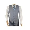 thumbnail image 6 of Men Suit BERLUSCONI Turkey 100% Italian Wool Super 180's 3pc Vested #Ber7 Sky, 6 of 7