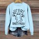 thumbnail image 2 of Sudadera de Halloween para mujer con estampado divertido de fantasmas Let's Get Sheet Faced Casual Jersey de manga larga, 2 of 4