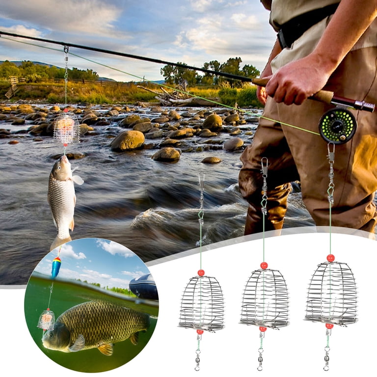 fishing cage lure Carp Feeder Baits Cage, Spring Fish Feeder with Holder, Inline Methods Fishings Tackle Baits Hook Rigs Set Sinkers Feeder Tackle Fishing Sinkers Weights : Sports & Outdoors Attract swarms of fish to your fishing rig using this stainless steel mini bait cage attachment Olive Carp Fishing Bait Cage