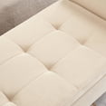 thumbnail image 5 of Beige Velvet 51.5" Storage Bench, Easy to Assemble, Classic Look - Store Small Stuff in Different Home Spaces, 5 of 5
