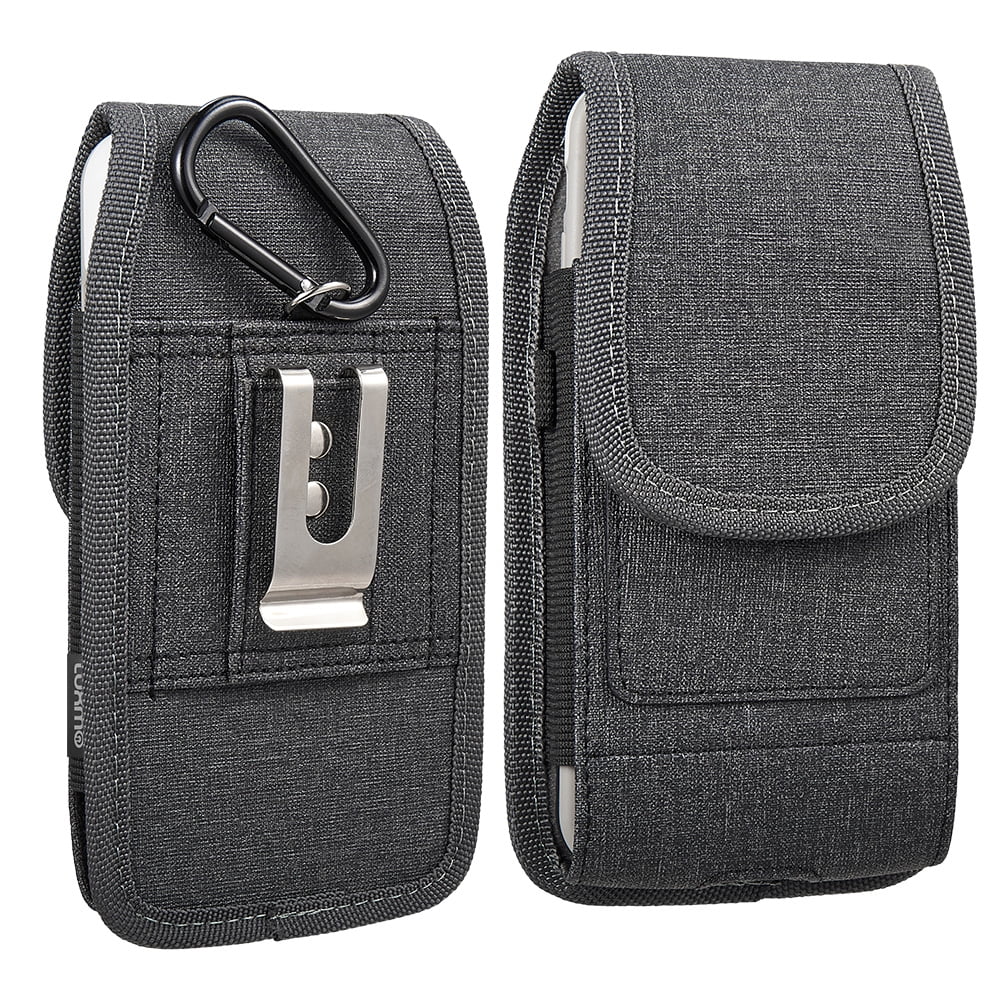 6.5inch Vertical Universal Cell Phone Holster Pouch with Belt Clip and Card Slots