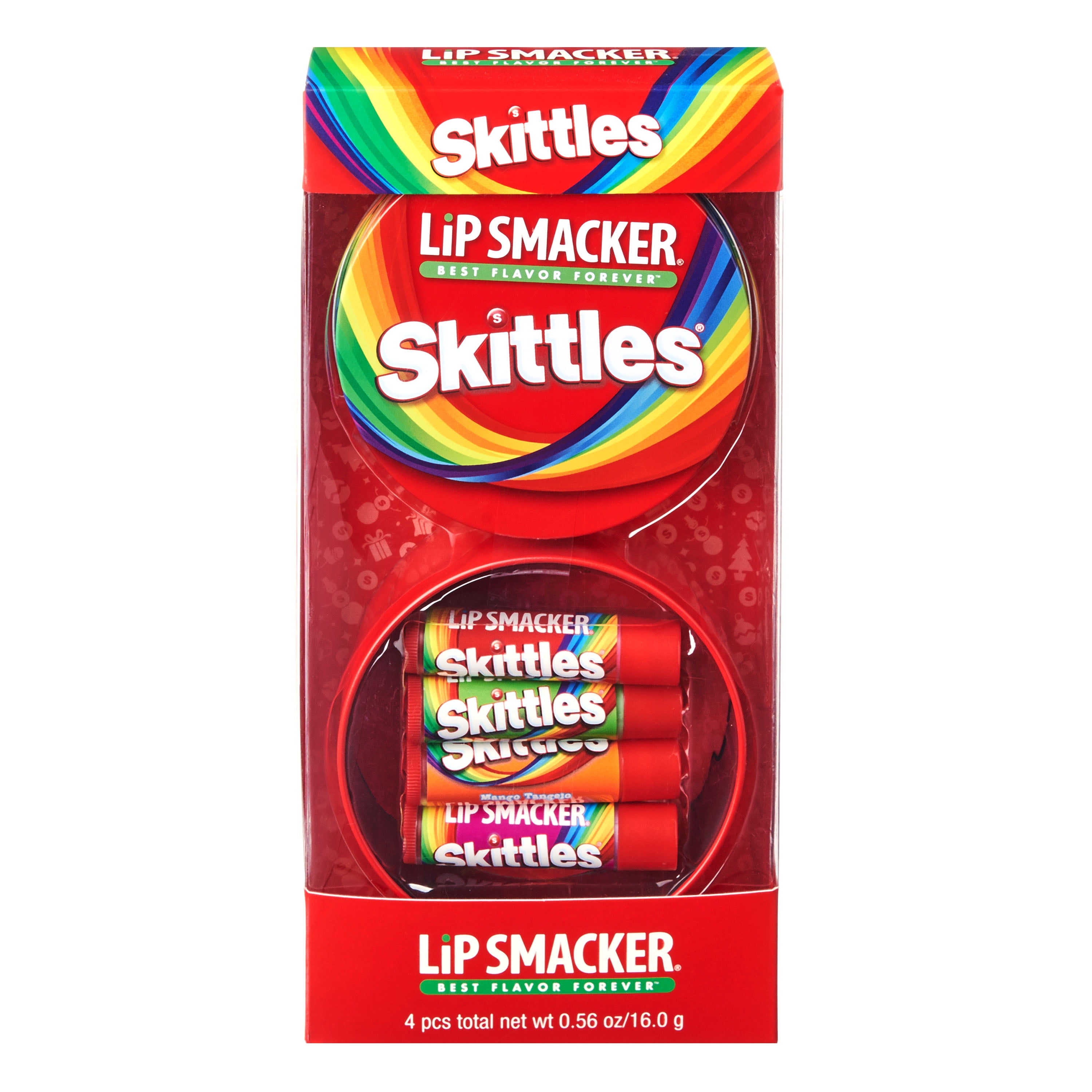 Lip Smacker 4pc Tin Skittles