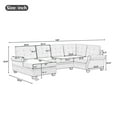 thumbnail image 5 of 120" Modern U-Shaped Corner Sectional Sofa Upholstered Linen Fabric Sofa Couch for Living Room, Bedroom, Gray 70AAE, 5 of 8