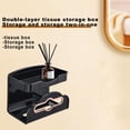 thumbnail image 3 of Wall Mounted Tissue Box, Pull-out Tissue Storage, Multi-functional Shelf, Modern Design, For Home/Business, Facial Paper Holder, No Punch, Sturdy Plastic, For Office/Travel, Compact Organize, 3 of 8