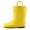 Yellow, variant on Kushyshoo Red Kids Rain Boots for Girls Toddler Waterproof Rubber Black Sole Panel with Easy-On Handles Size 12