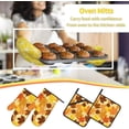 thumbnail image 2 of Oven Mitts and Pot Holders Sets of 4, Maple Leaves Kitchen Gloves for Cooking Baking Colorful Fall Hot Pads BBQ Potholders, 2 of 6