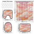 thumbnail image 4 of 4-Piece Bathroom Set with Waterproof Shower Curtain with Non-Slip Bath Mat, U-Shaped Mat & Toilet Lid Cover Orange Sky with Clouds, 4 of 8
