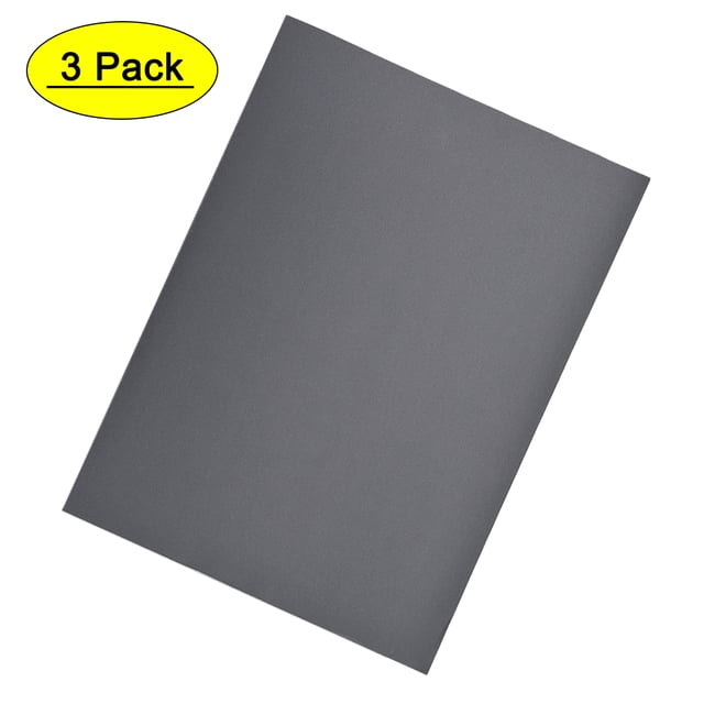 Uxcell 1000 Grits Waterproof Sandpaper Wet Dry Sand Paper Wood Furniture Finishing Silicone Grey 3pcs