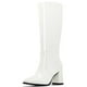 thumbnail image 1 of Botas hasta la rodilla Aizhenzm White Gogo para mujer, talla 7 anchas, 1 of 5