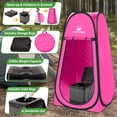 thumbnail image 2 of Wakeman Outdoors Camping Toilet Set - Pop Up Privacy Tent and Portable Toilet for Adults, Pink, 2 of 7