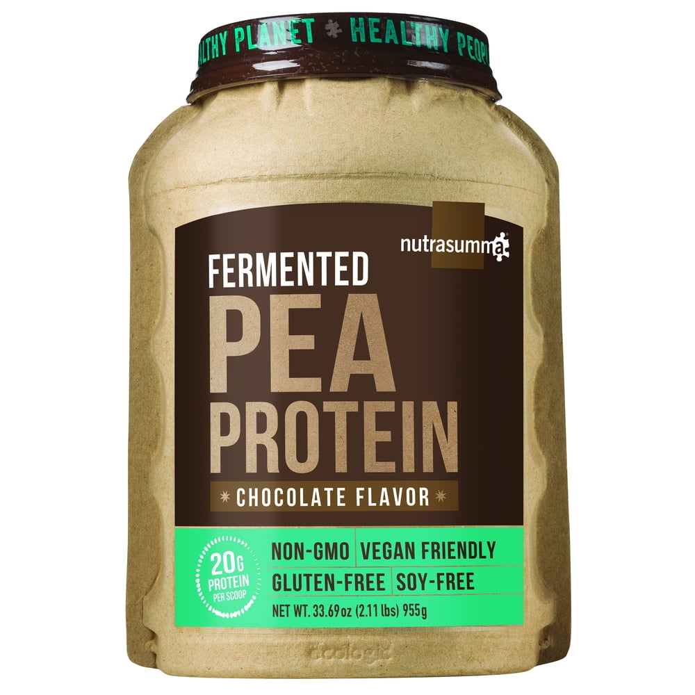 Nutrasumma 2.11 LB Pea Protein Powder 100 from North American Farms Fermented Chocolate