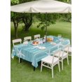 thumbnail image 4 of Outdoor Tablecloth with Umbrella Hole for Patio/Picnic/Party/Camping, Teal Coastal Waterproof Table Cloth Rectangle Table Cover Washable, Summer Ocean Waves Ombre Sea Starfish (60"x 84"), 4 of 8