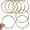 Gold, variant on Metal Binder Rings 3.3 Inch, , 8 count, Holds Up to 750 A4 Pages, 2 Holes, Ideal for Office, School, Use