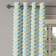 thumbnail image 2 of Ambesonne Geometric Grommet Curtain, Chevron Retro Style, 50" x 96", Seafoam Yellow Grey, 2 of 6