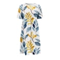 thumbnail image 5 of Cameland Robe d'Été Mode Femme Imprimée Décontractée Col Rond Manches Courtes Poches Vacances, 5 of 5