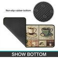 thumbnail image 3 of 2 Piece Coffee Kitchen Decor Rug Set, Home Kitchen Sink Rugs and Mats Non Skid Washable Absorbent Microfiber Kitchen Floor Carpet 17"x47"+17"x30", 3 of 6
