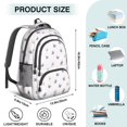 thumbnail image 5 of Pink Butterfly Pattern Cute School Backpack Bag with Padded Back and Adjustable Shoulder Straps 16.9 X 12.6 X 5.9 Inches, 5 of 5