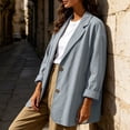 thumbnail image 5 of CHGBMOK Blazers for Women Business Casual Long Sleeve Suit Jacket Lapel Button Down Suit Jacket with Pockets, 5 of 9