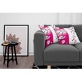 thumbnail image 3 of Ambesonne Floral Throw Pillow Cover 2 Pack, Apricot Flowers Blooms, 24", Pink Black White, 3 of 5