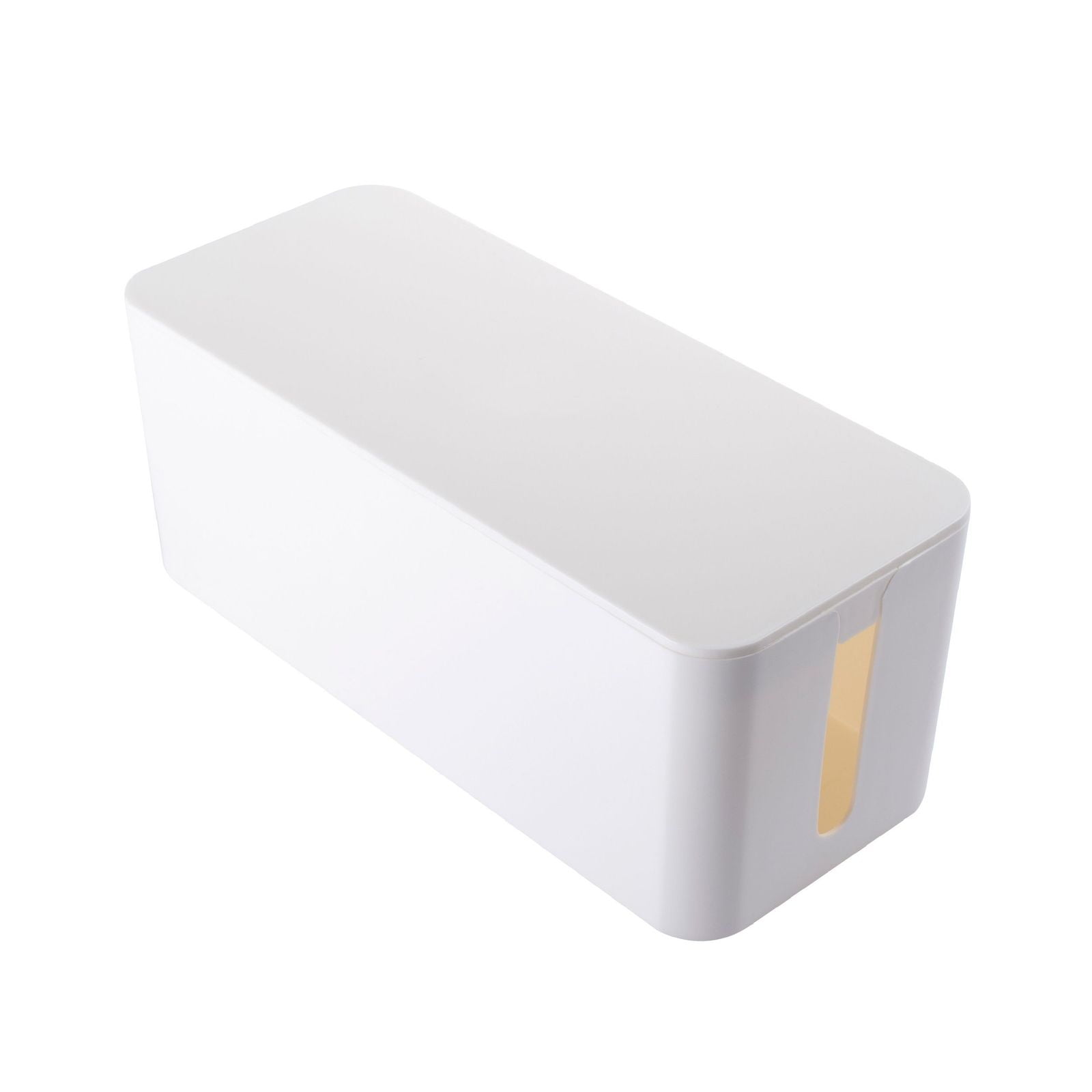 Cable Management Box 16' Large, Cord Hider for Power Strip, Electrical Cord Storage Organizer, White