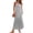 Light Grey, variant on Women Dress Halter Neck Off Shoulder Sleeveless Loose Maxi Dress with Pockets Summer Beach Vacation Dress