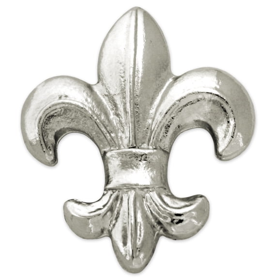 Silver Plated Fleur-de-lis Flower of the Lily French Lapel Pin
