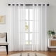thumbnail image 1 of NANWEI Lino Cortinas Translucidas Equilibrar La Privacidad y La Luz, Ligero Vertical con Ojales en Parte Superior para Recamara y Sala, 2 Paneles (Blanco, 132An x 213.3Al cm), 1 of 8