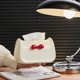thumbnail image 4 of Dopamine Tissue Box Home Desktop Tea Table Storage Bow Tie Paper Box Kitchen Living Room Bathroom Tissue Box Innerspring, 4 of 6