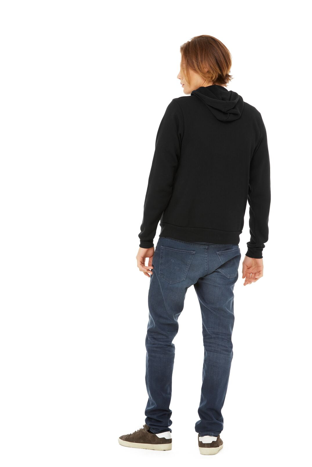 BELLA+CANVAS Adult Pullover Personalized Hoodie, Create Your Own Designs, Black, Medium, Unisex