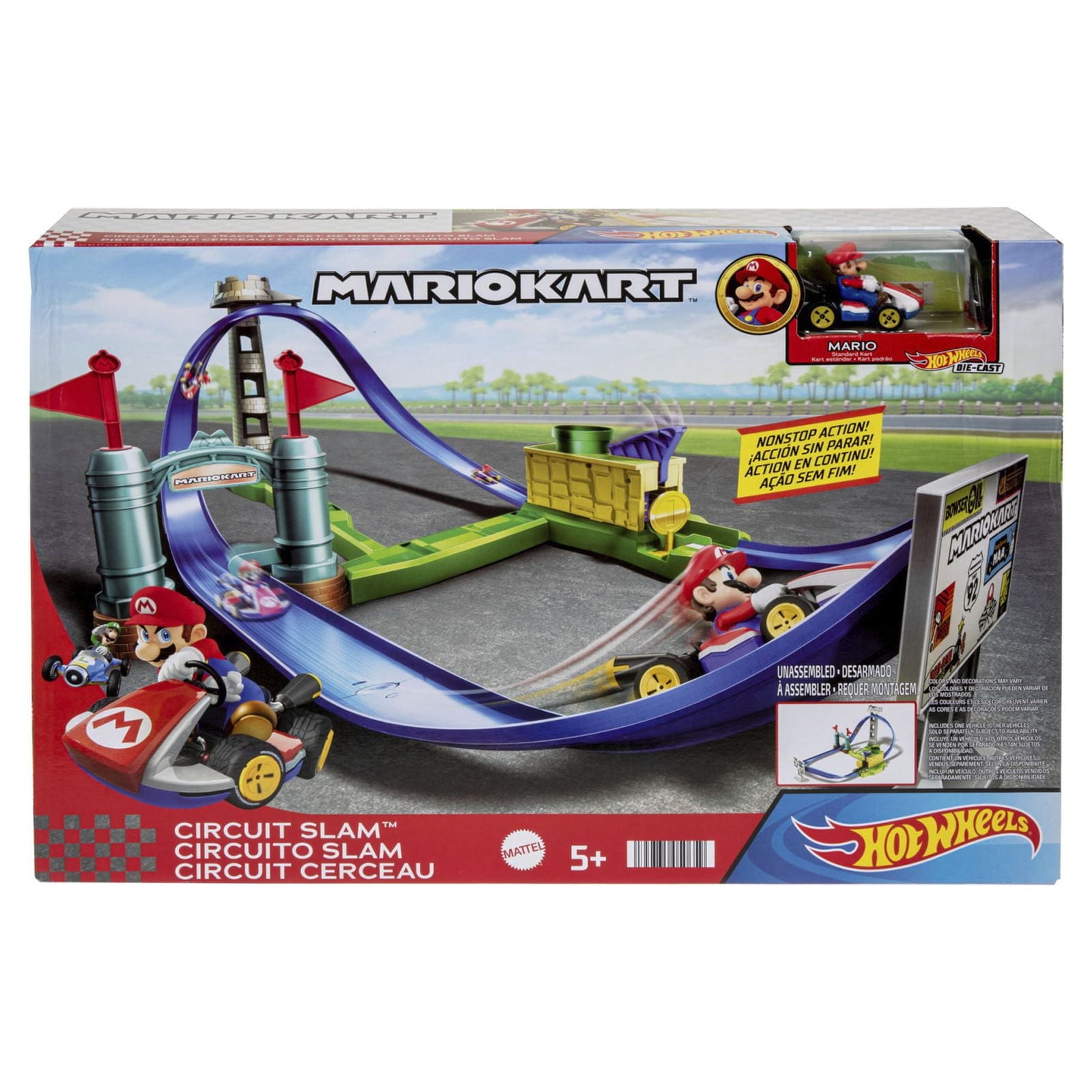 Hot Wheels Track Builder Coffret Power Boost à Prix