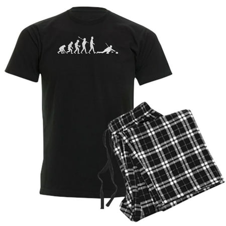 CafePress - Curling Men's Dark Pajamas - Men's Dark Loose Fit Cotton Pajama Set