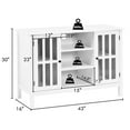 thumbnail image 2 of Gymax Wood TV Stand Entertainment Media Center Console for TV up to 50'' White, 2 of 10
