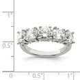 thumbnail image 2 of 925 Sterling Silver Cubic Zirconia Cz 5 Stone Ring Engagement Fancy Single Row Wedding, 2 of 6