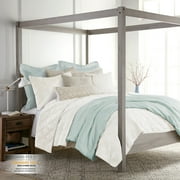 Levtex Home - 100% French Flax Linen Front/100% Cotton Back - King Quilt - French Flax Washed Linen - Cream - Quilt Size (106 x 92in.)