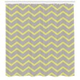 thumbnail image 3 of Ambesonne Modern Shower Curtain, Yellow Grey Zig Zag, 69"Wx84"L, Pale Grey and Mustard, 3 of 3