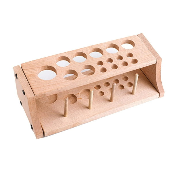 Estante de madera para herramientas de cuero, organizador de herramientas, caja de madera para cuero 25cm