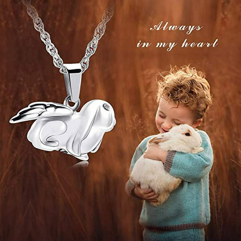 Bunny Rabbit Ashes Urn Necklace Pet Loss Memorial Keepsake Jewelry for Men and Women Walmart