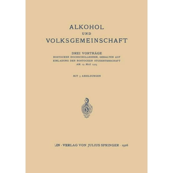 Alkohol Und Volksgemeinschaft, (Paperback)