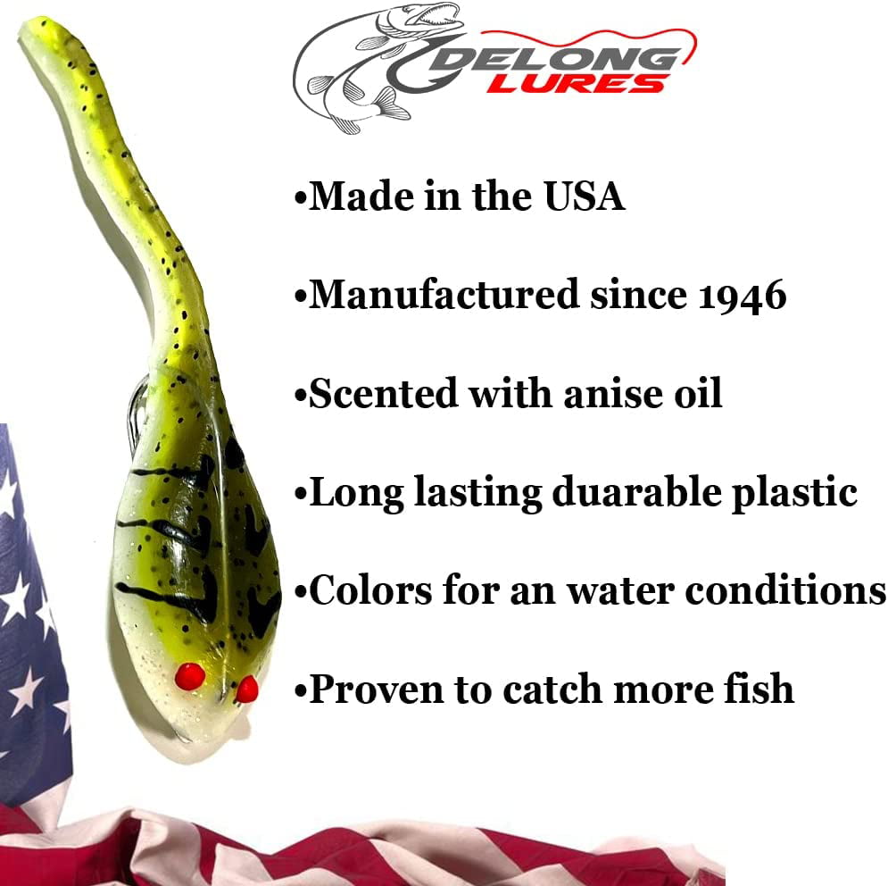 Delong Lures - 5.5 Tadpole Pre-Rigged Fishing Lures 