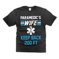 thumbnail image 2 of Paramedic's Wife Shirt Keep Back 200FT Shirt Gift For Wife Paramedic Shirts For Women Her (Small Navy Blue), 2 of 6