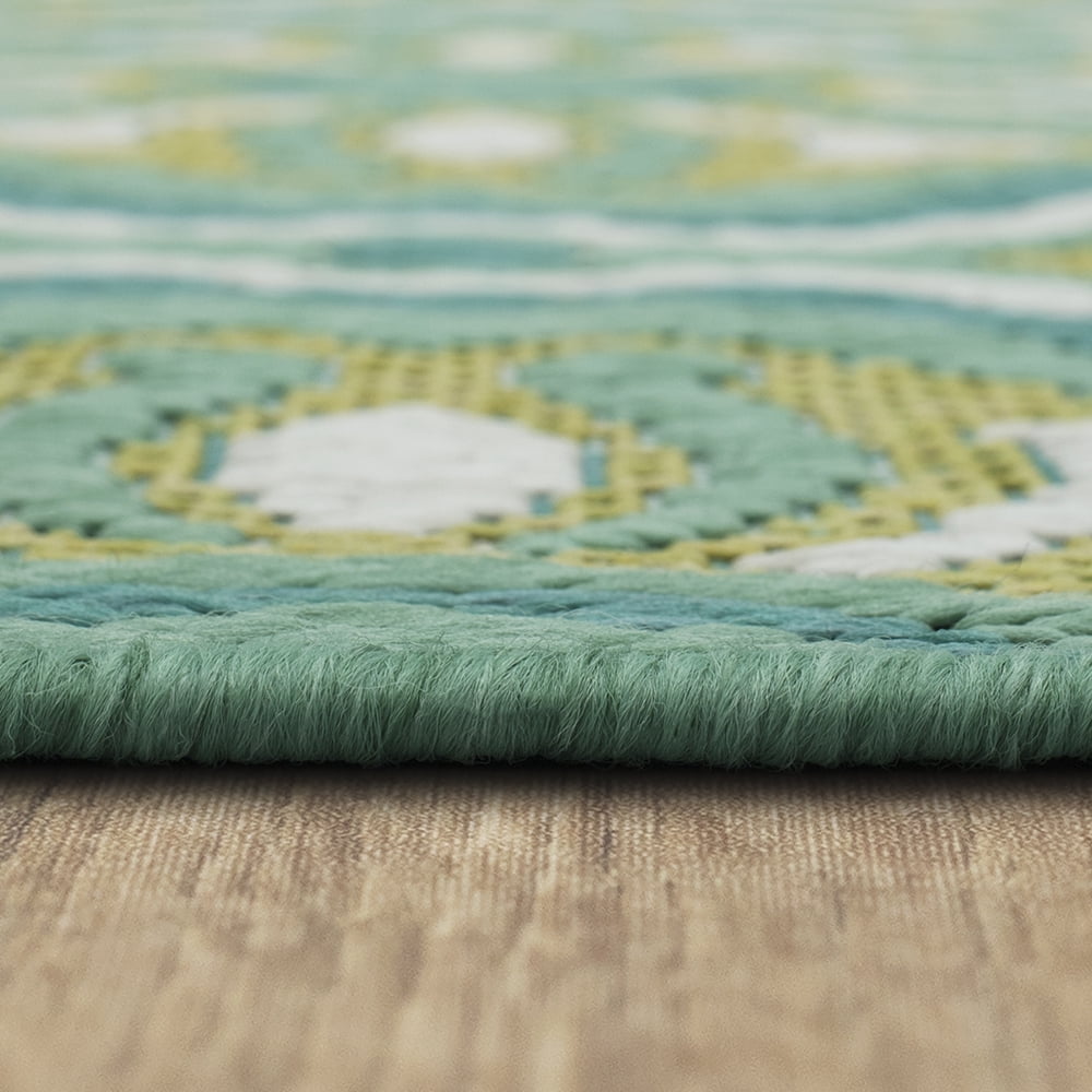 Mohawk Home Positano Outdoor Area Rug, Teal, 10' x 13'